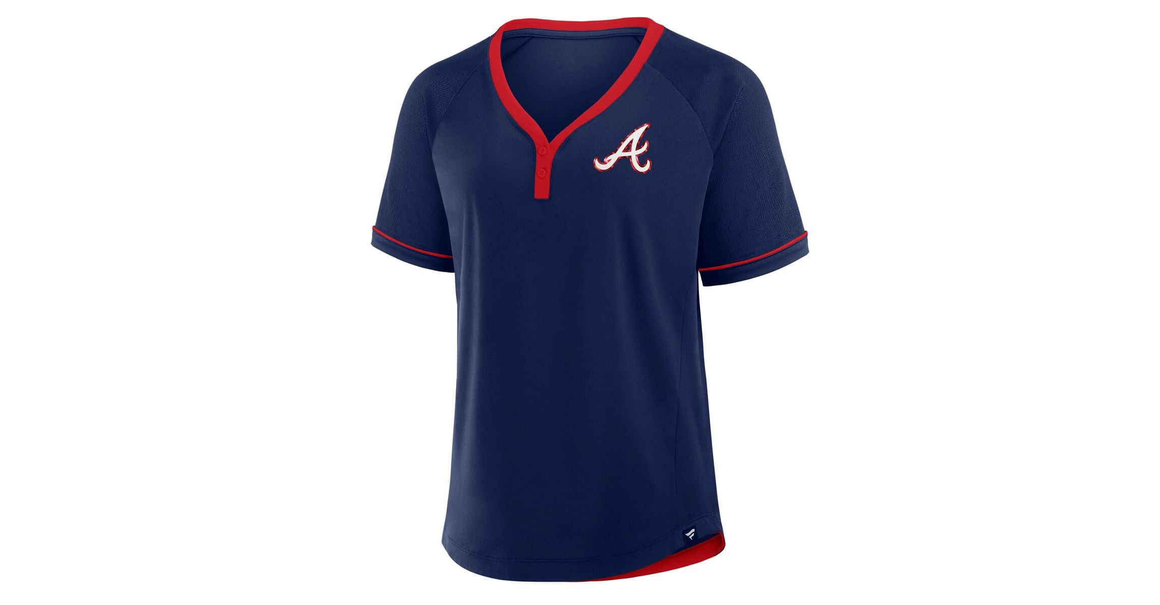MLB Fanatics Atlanta Braves League Diva Star Raglan V-Neck T-Shirt
