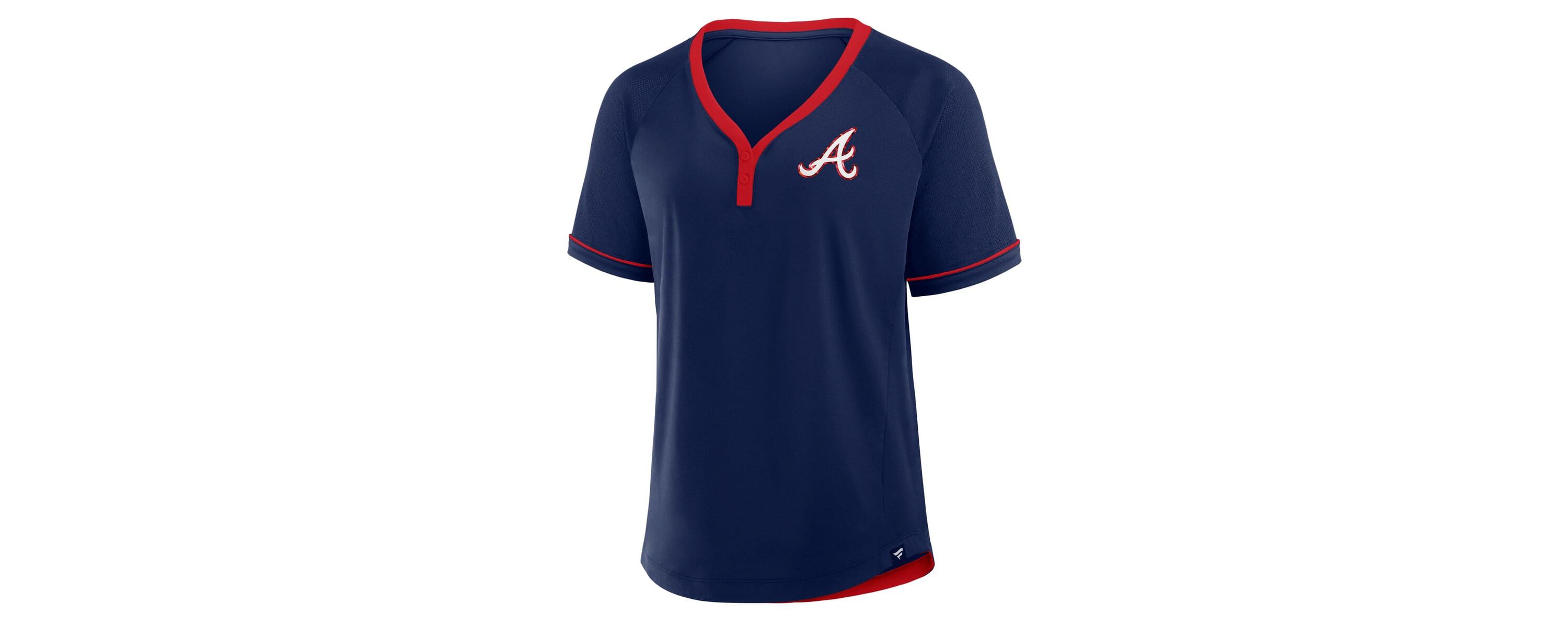 MLB Fanatics Atlanta Braves League Diva Star Raglan V-Neck T-Shirt