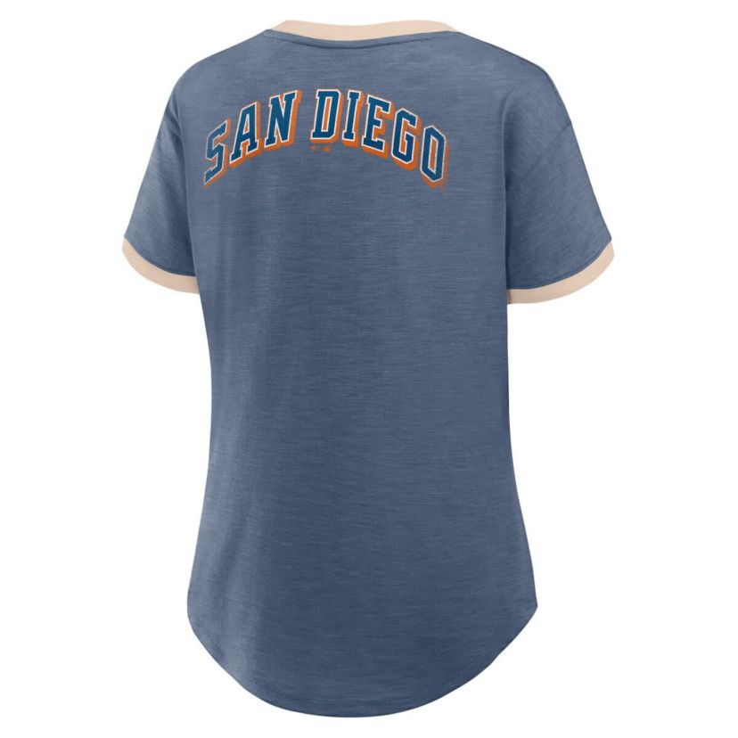 MLB Fanatics San Diego Padres Binge Worthy Stadium Slub V-Neck T-Shirt