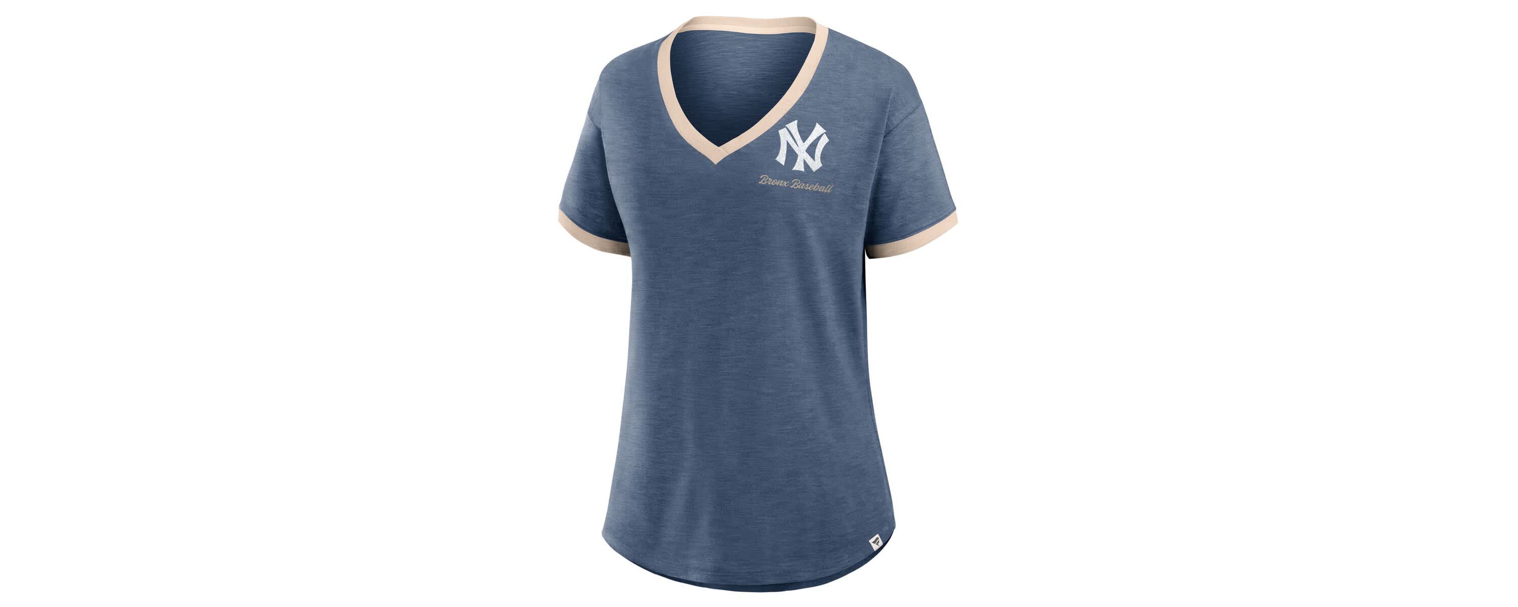 MLB Fanatics New York Yankees Binge Worthy Stadium Slub V-Neck T-Shirt