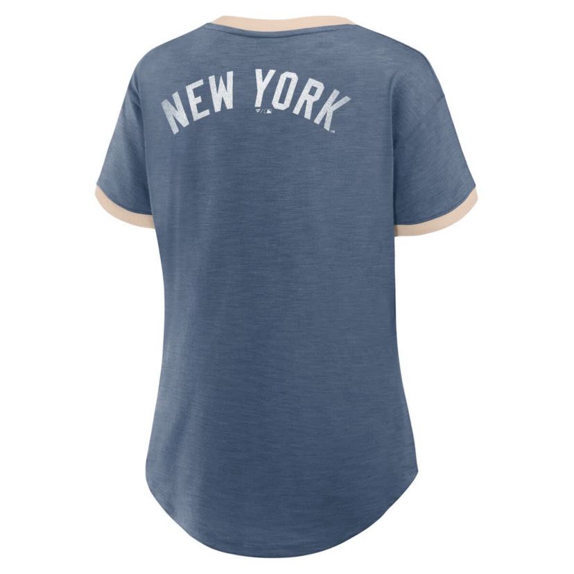 MLB Fanatics New York Yankees Binge Worthy Stadium Slub V-Neck T-Shirt