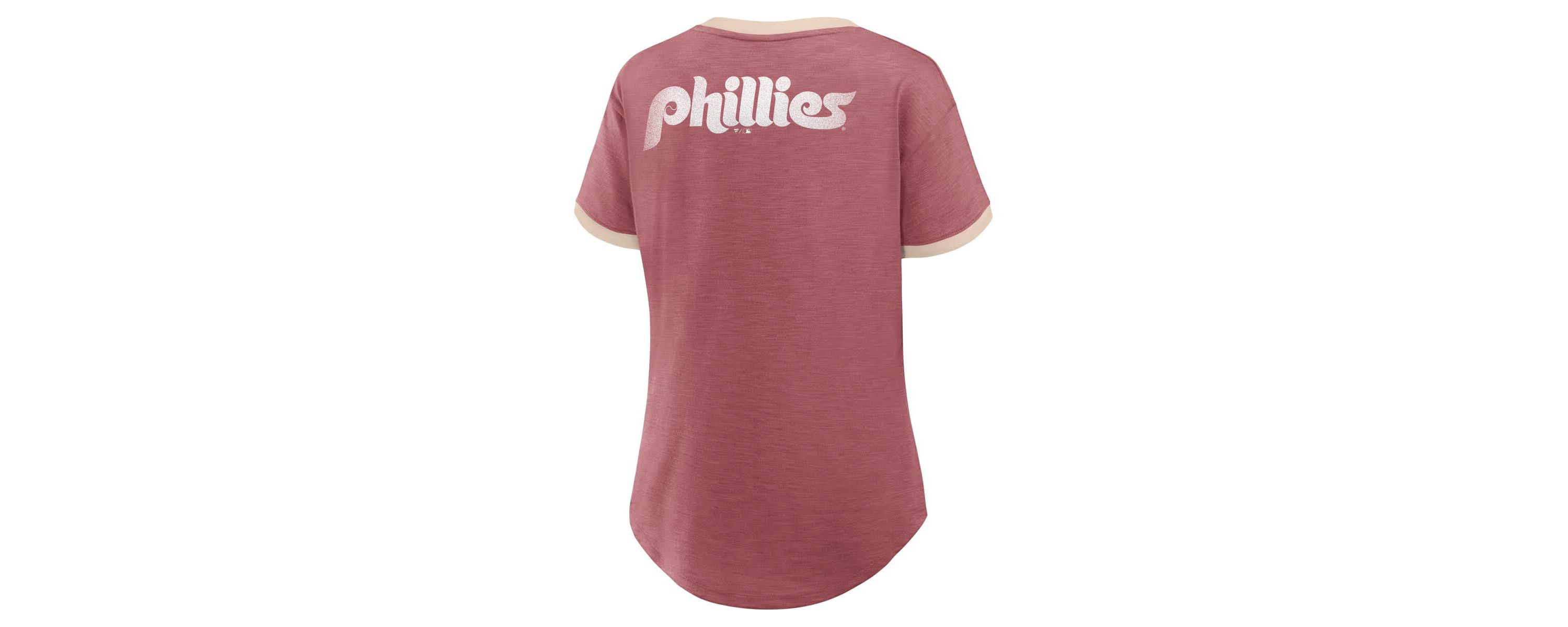 MLB Fanatics Philadelphia Phillies Binge Worthy Stadium Slub V-Neck T-Shirt