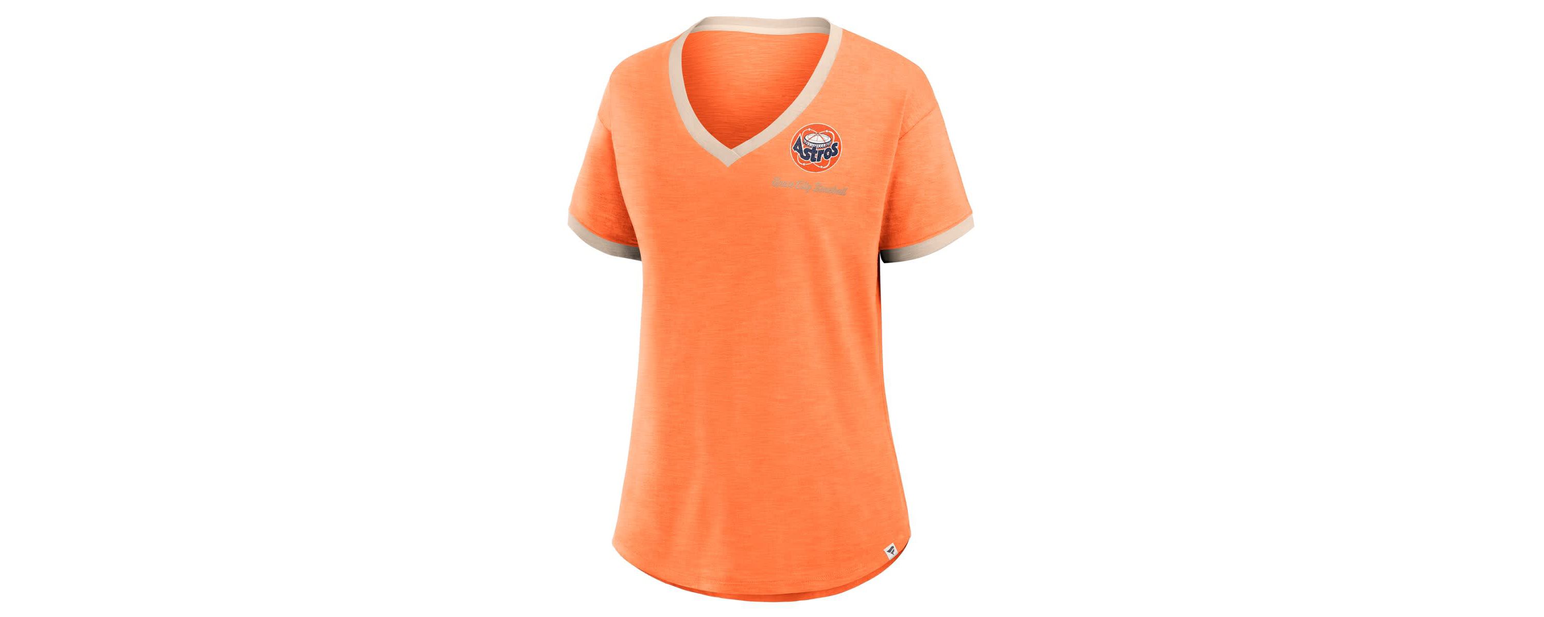MLB Fanatics Houston Astros Binge Worthy Stadium Slub V-Neck T-Shirt