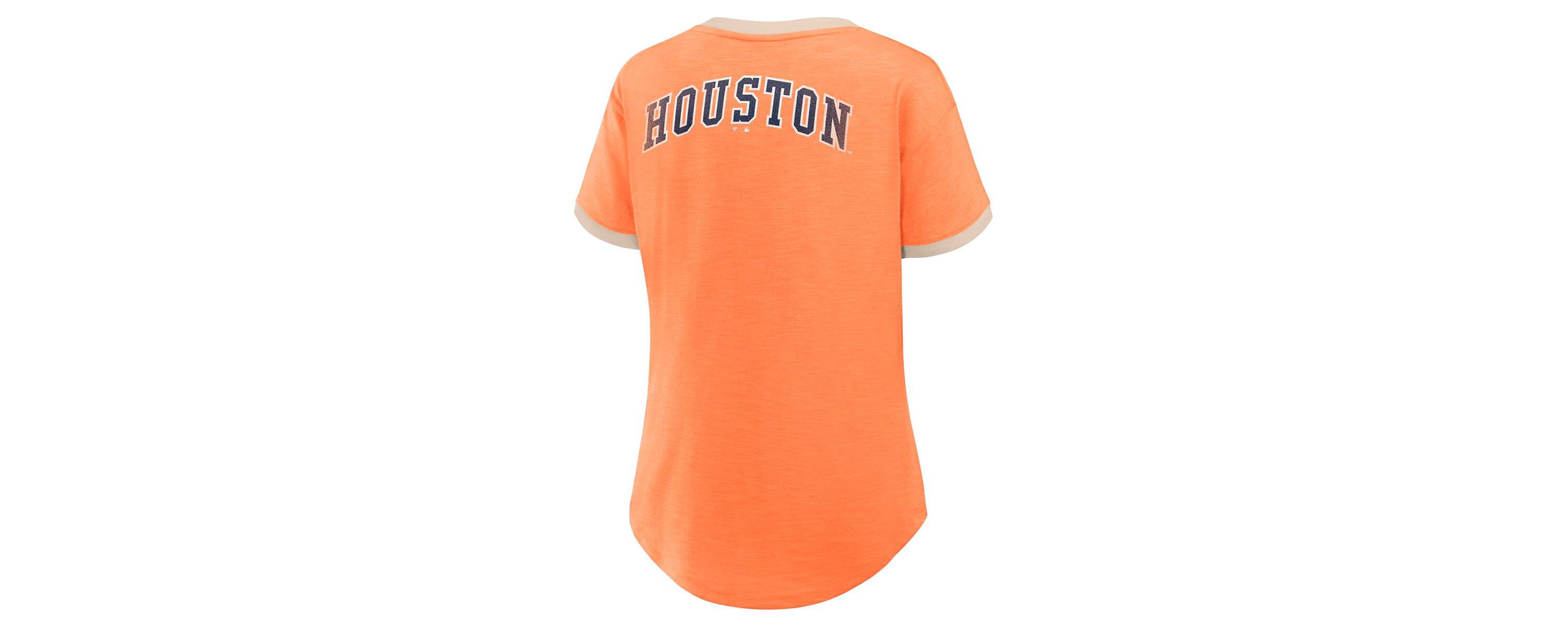 MLB Fanatics Houston Astros Binge Worthy Stadium Slub V-Neck T-Shirt