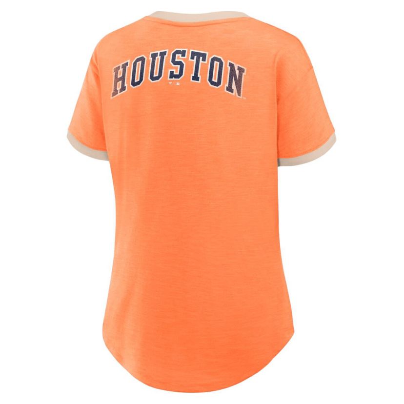 MLB Fanatics Houston Astros Binge Worthy Stadium Slub V-Neck T-Shirt