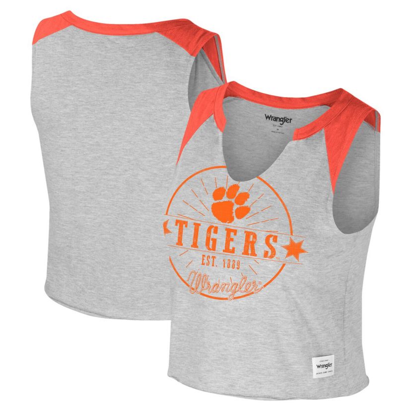 NCAA x Wrangler Clemson Tigers Vintage Muscle Cropped T-Shirt