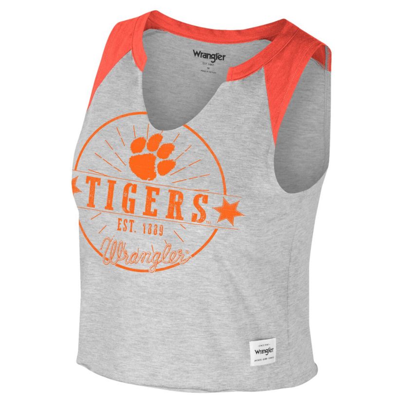 NCAA x Wrangler Clemson Tigers Vintage Muscle Cropped T-Shirt