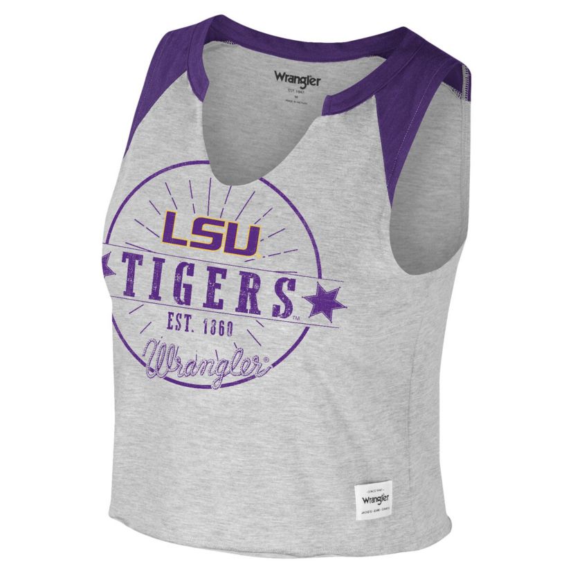 NCAA x Wrangler LSU Tigers Vintage Muscle Cropped T-Shirt