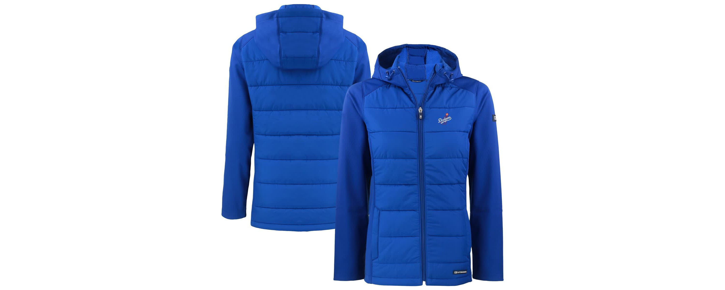 MLB Los Angeles Dodgers Evoke Hybrid Eco Softshell Recycled Full-Zip Hoodie Jacket