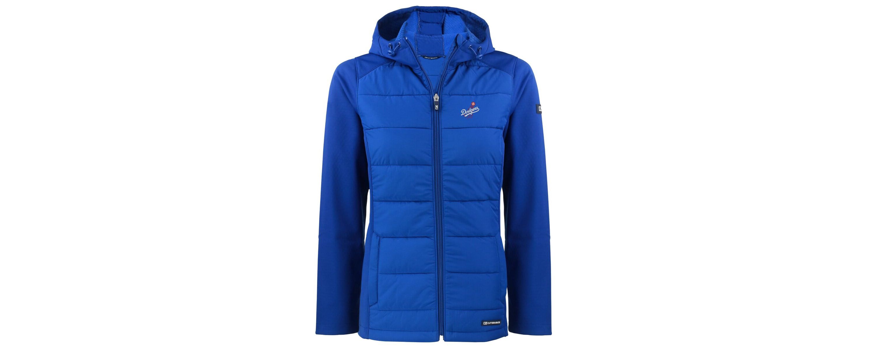 MLB Los Angeles Dodgers Evoke Hybrid Eco Softshell Recycled Full-Zip Hoodie Jacket