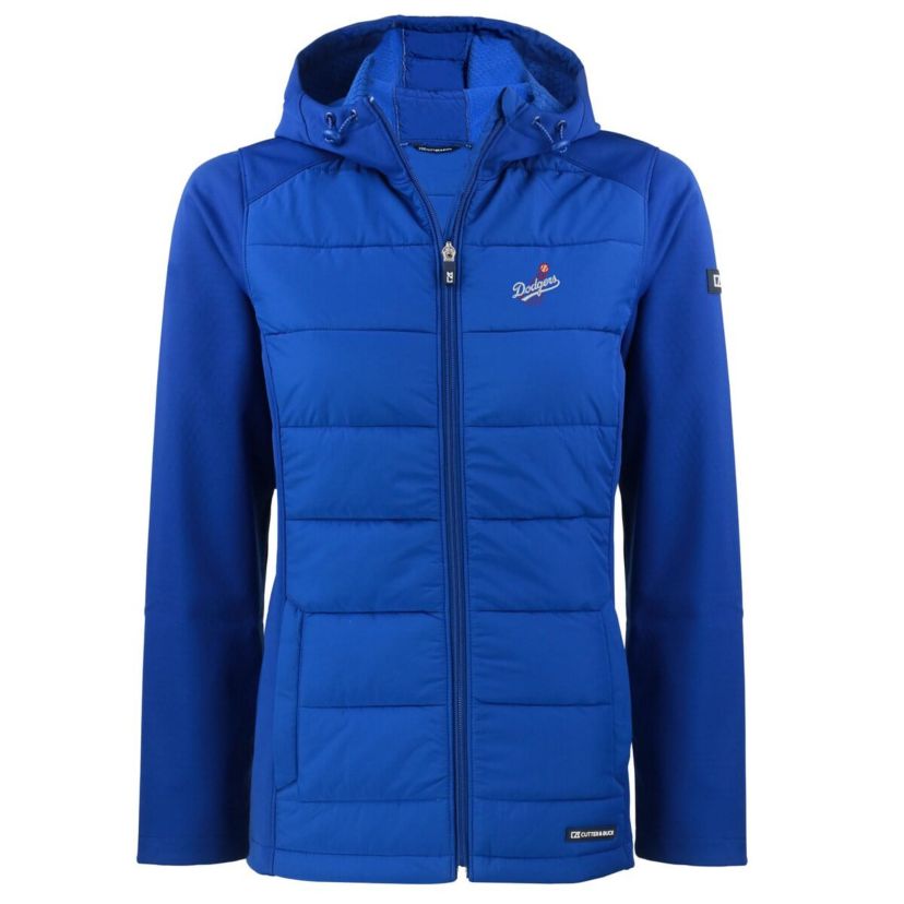 MLB Los Angeles Dodgers Evoke Hybrid Eco Softshell Recycled Full-Zip Hoodie Jacket