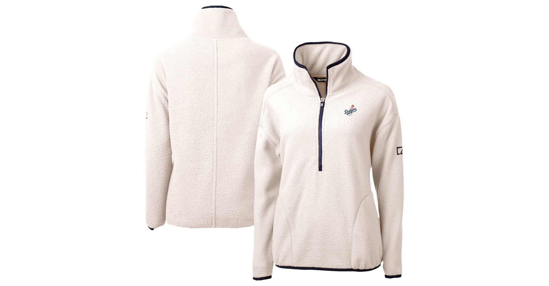 MLB Los Angeles Dodgers Cascade Eco Sherpa Fleece Half-Zip Pullover Jacket