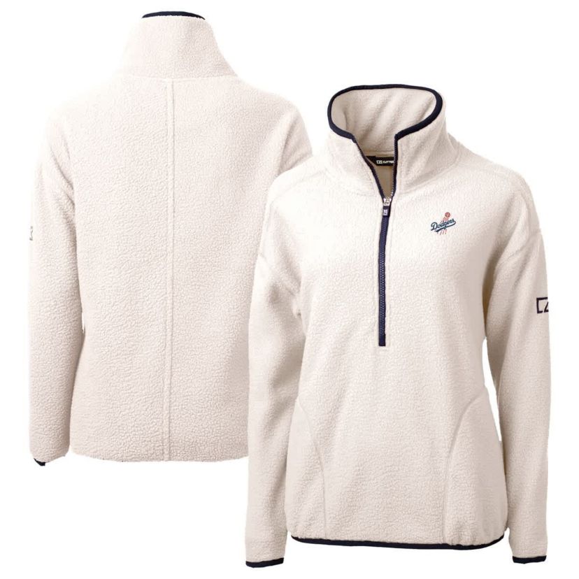 MLB Los Angeles Dodgers Cascade Eco Sherpa Fleece Half-Zip Pullover Jacket