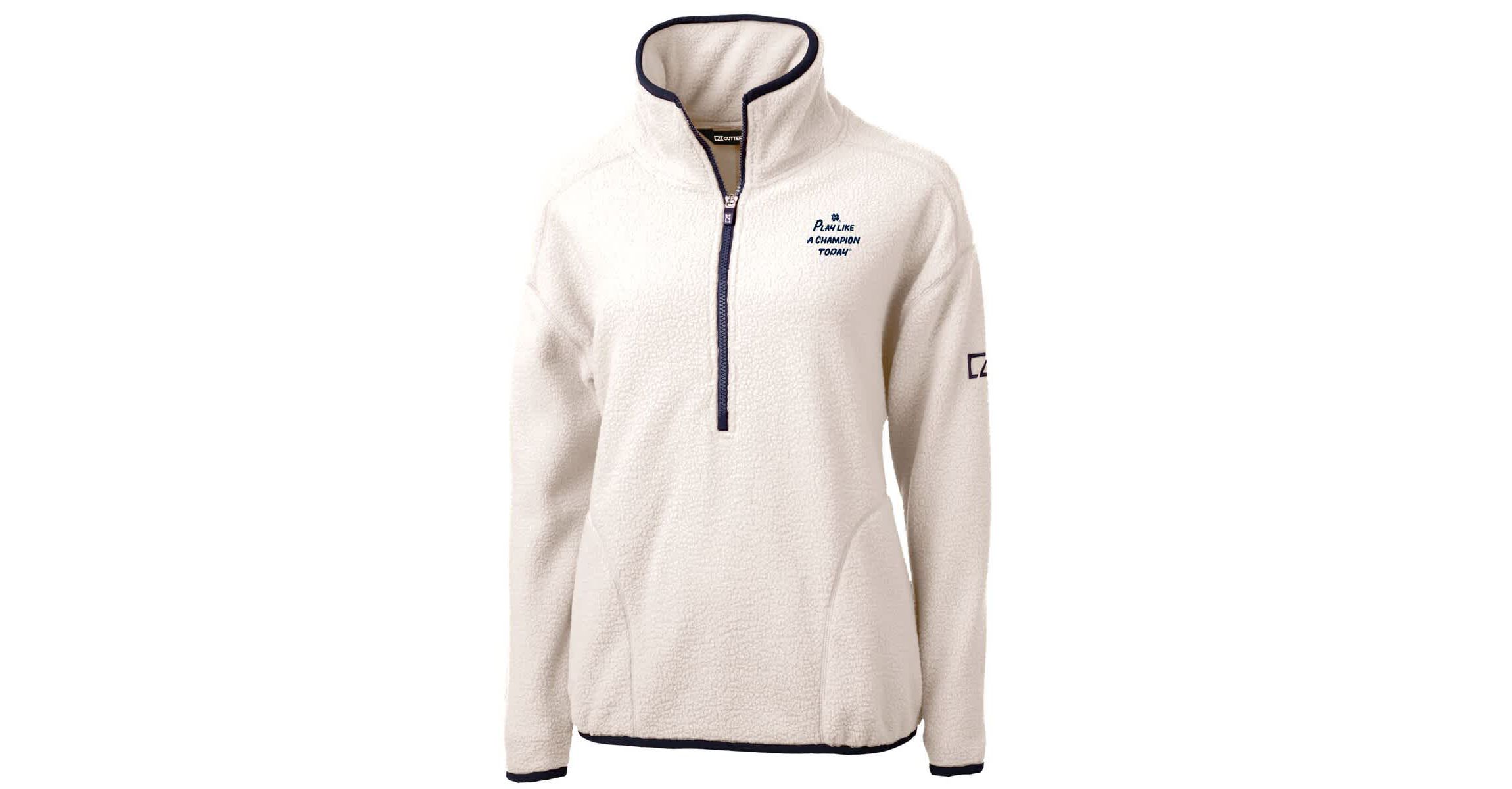 NCAA Notre Dame Fighting Irish Play Like A Today Cascade Eco Sherpa Fleece Half-Zip Jacket