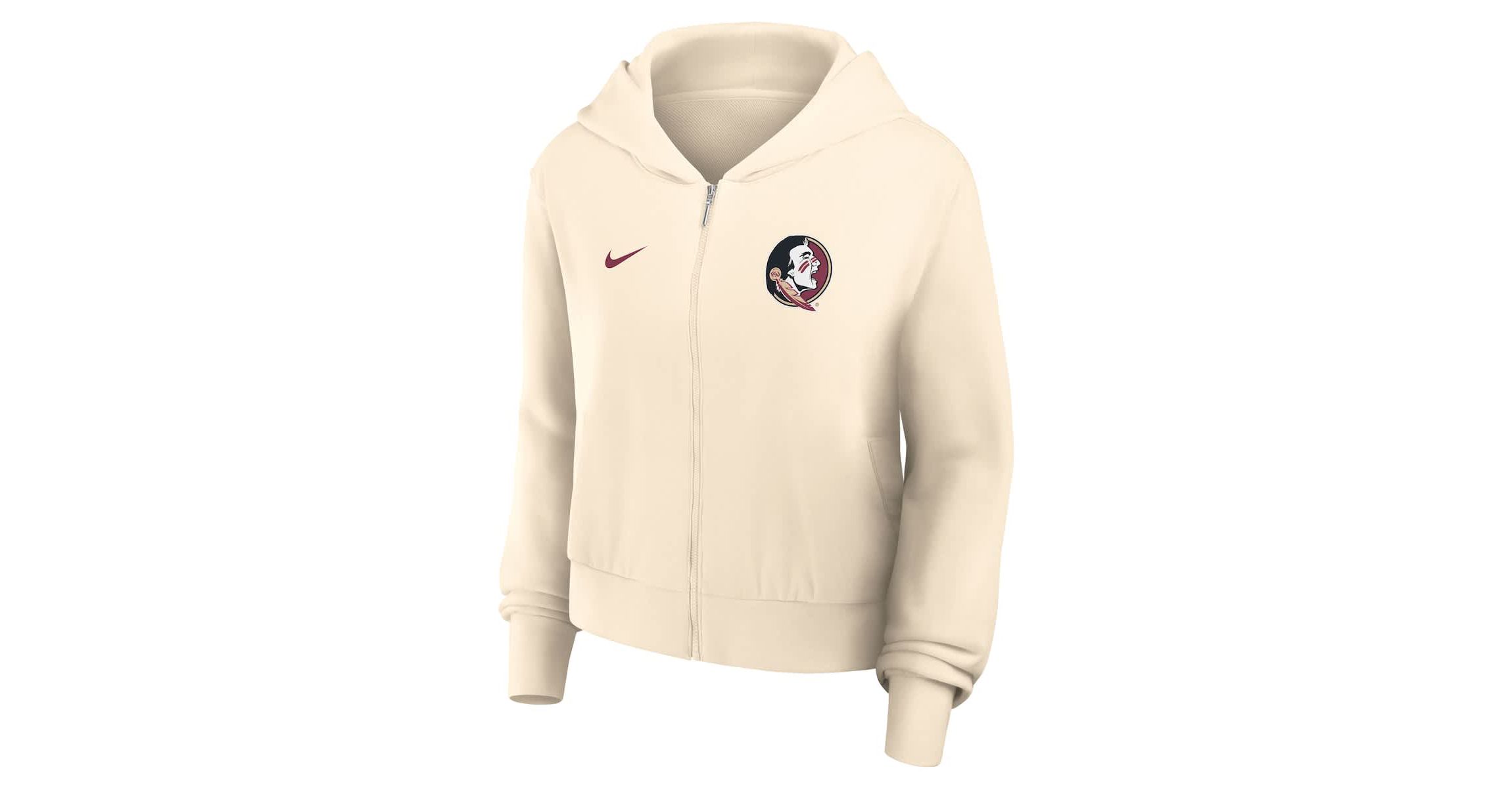 NCAA Nike Florida State Seminoles Cropped Chill Full-Zip Hoodie