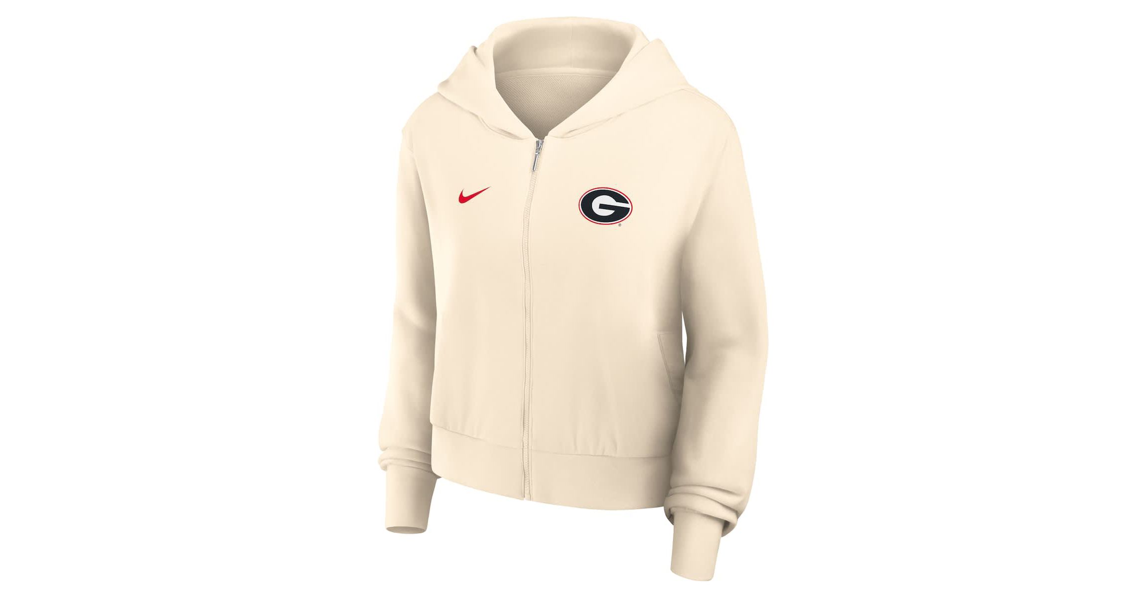 NCAA Nike Georgia Bulldogs Cropped Chill Full-Zip Hoodie
