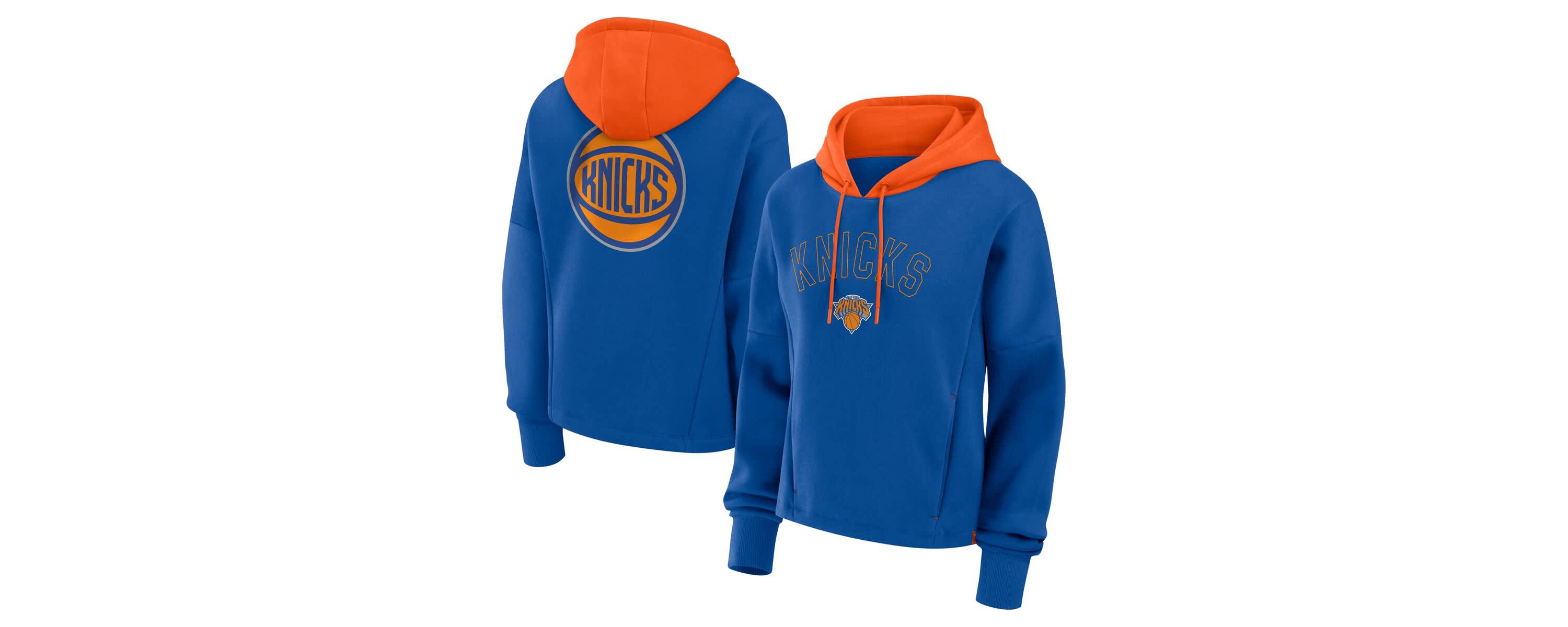 NBA Fanatics Deep New York Knicks Up Boxy Pullover Hoodie