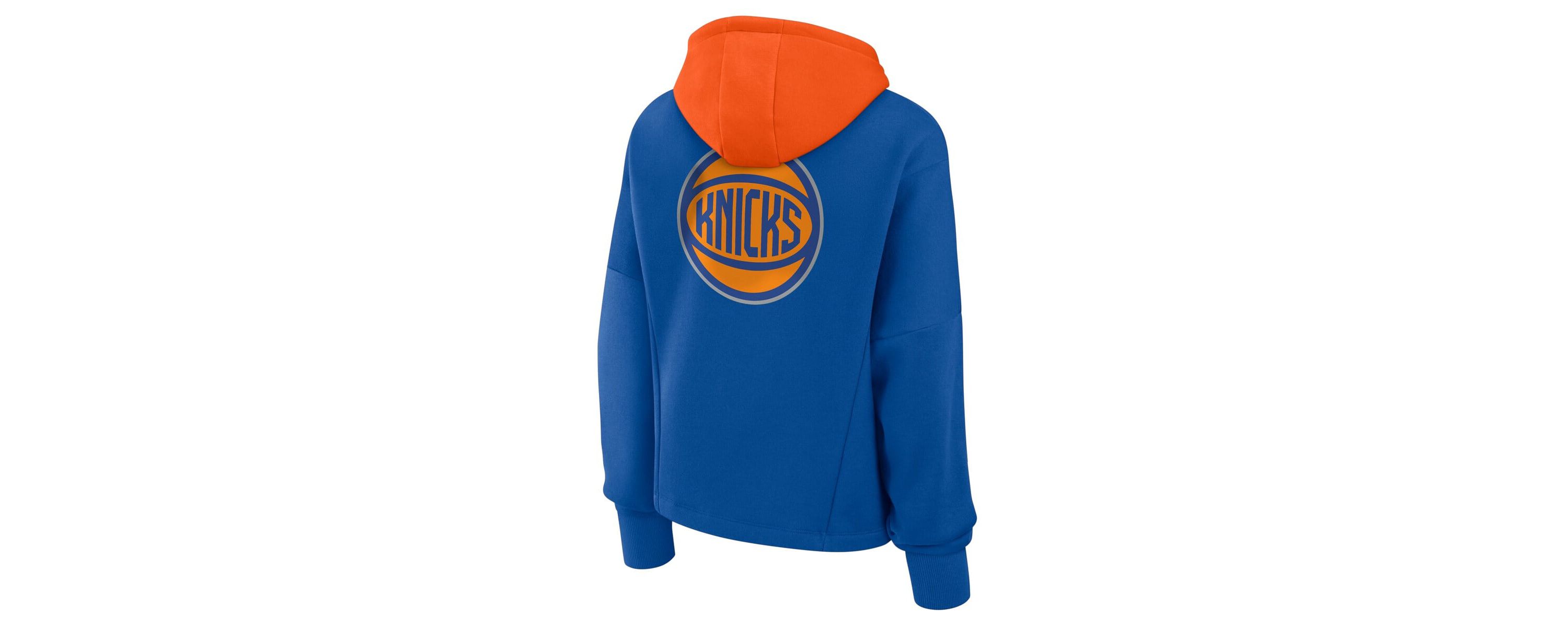 NBA Fanatics Deep New York Knicks Up Boxy Pullover Hoodie