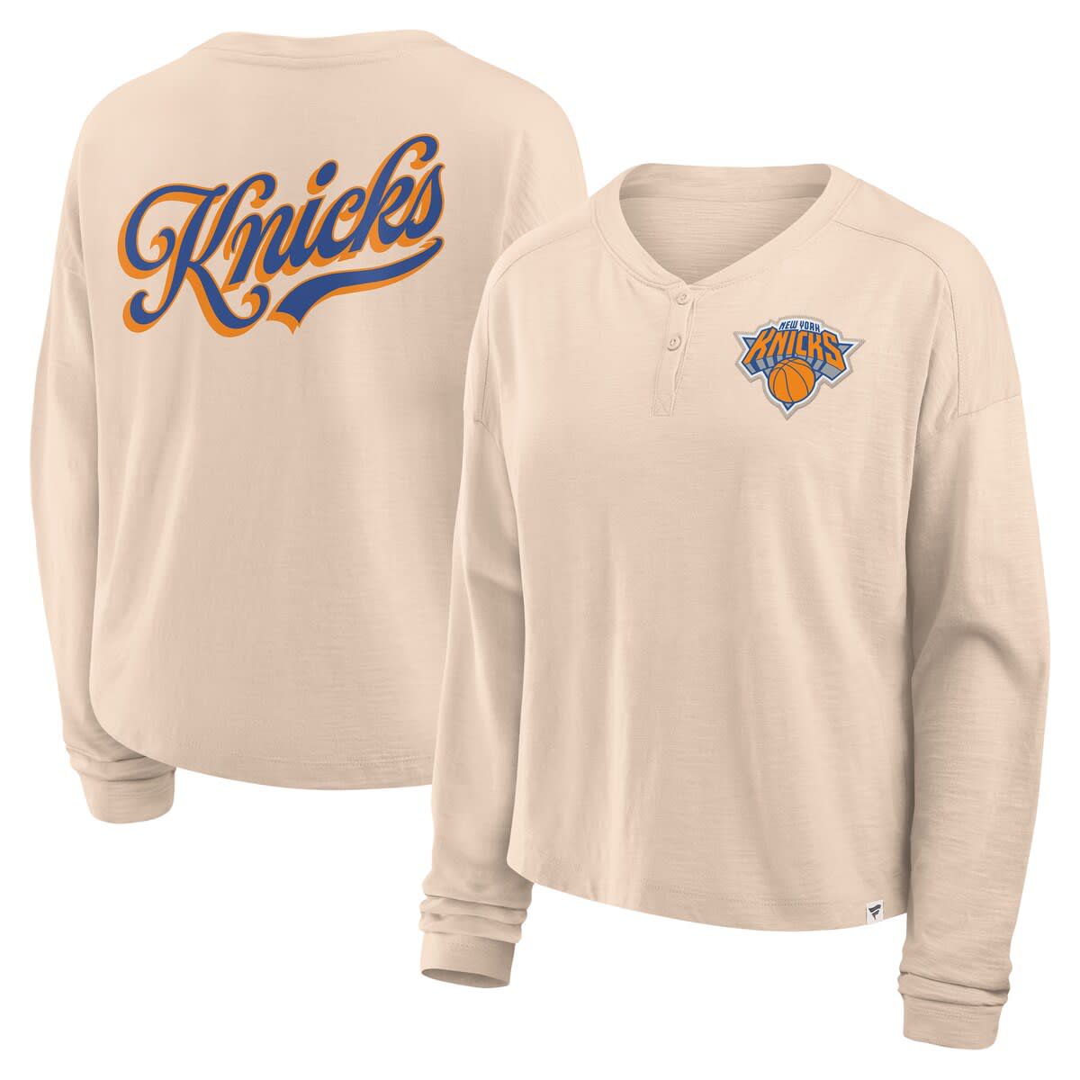 NBA Fanatics New York Knicks Boxed Out Drop Fashion Long Sleeve T-Shirt