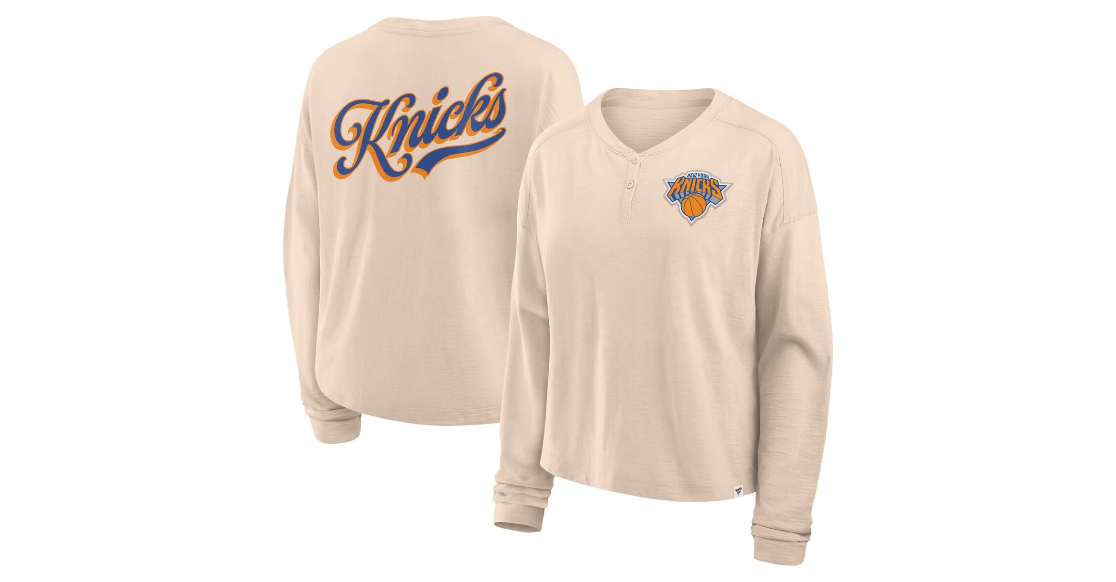 NBA Fanatics New York Knicks Boxed Out Drop Fashion Long Sleeve T-Shirt