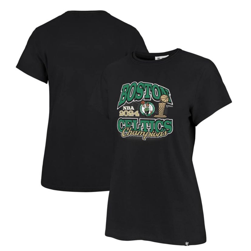 NBA Boston Celtics 2024 NBA Finals s Plus Size Trophy Franklin T-Shirt