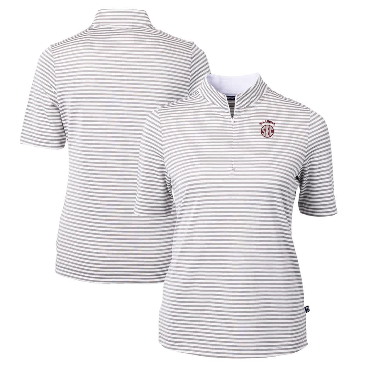NCAA Oklahoma Sooners SEC DryTec Virtue Eco Pique Stripe Recycled Top
