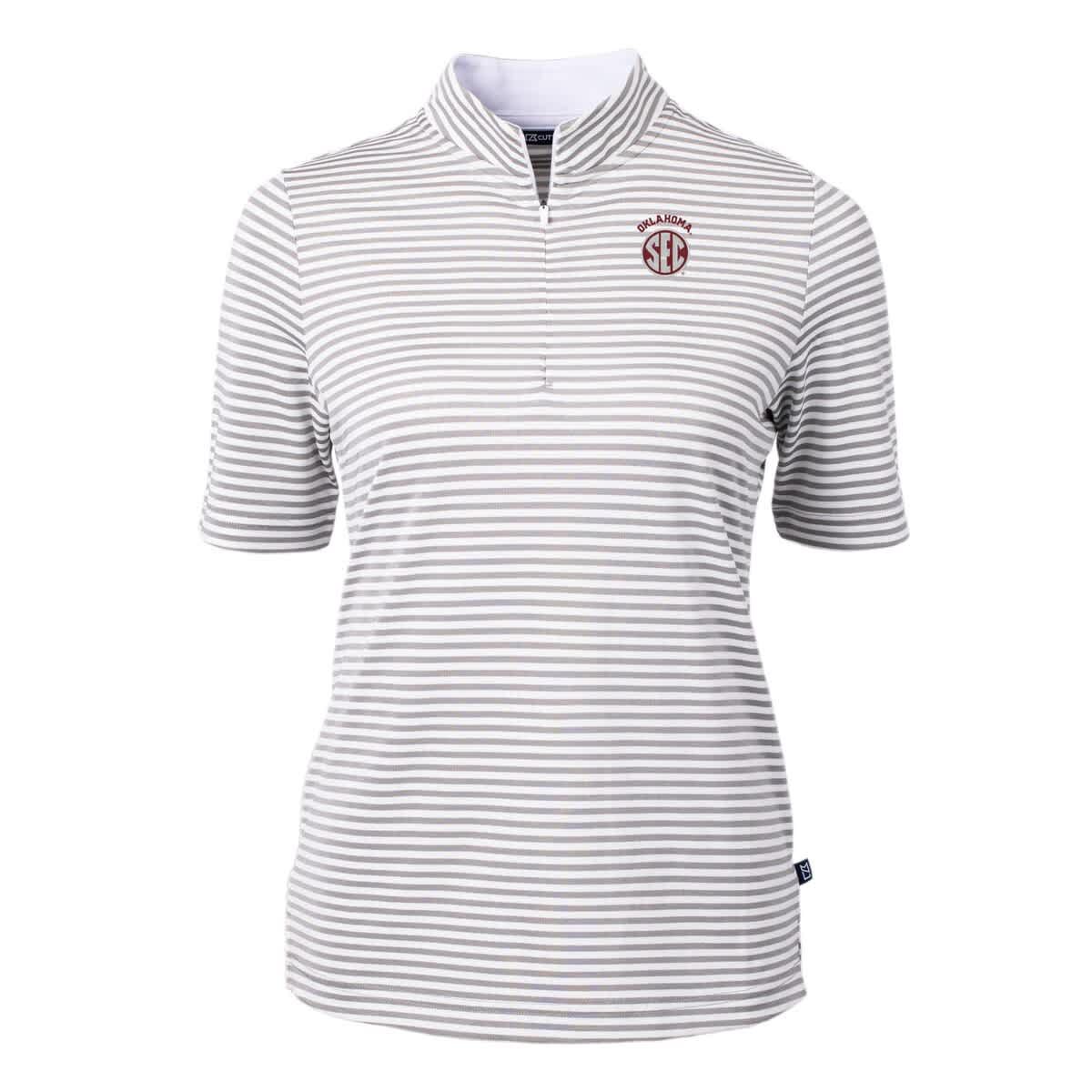 NCAA Oklahoma Sooners SEC DryTec Virtue Eco Pique Stripe Recycled Top