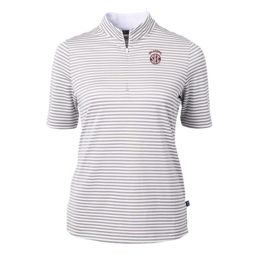NCAA Oklahoma Sooners SEC DryTec Virtue Eco Pique Stripe Recycled Top