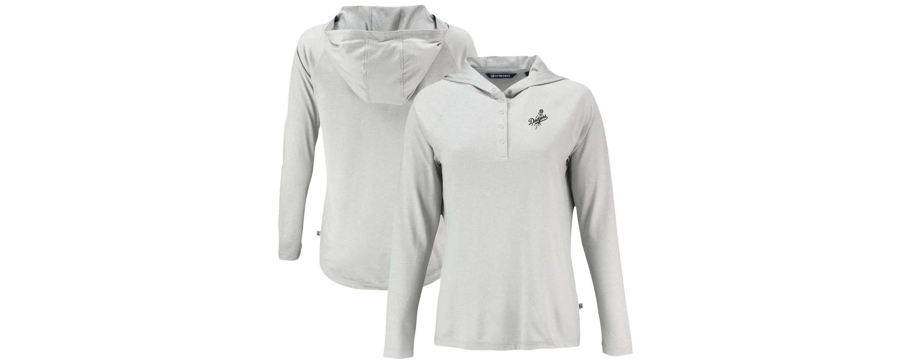 MLB Los Angeles Dodgers Coastline Epic Comfort Eco Recycled Raglan Long Sleeve Hoodie T-Shirt