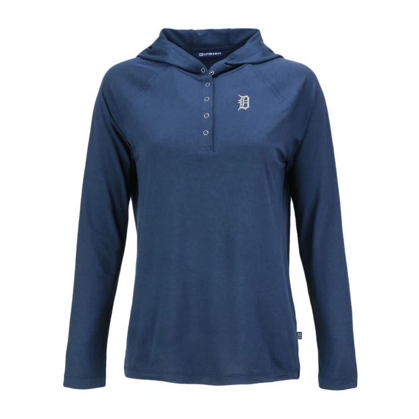 MLB Detroit Tigers Coastline Epic Comfort Eco Recycled Raglan Long Sleeve Hoodie T-Shirt
