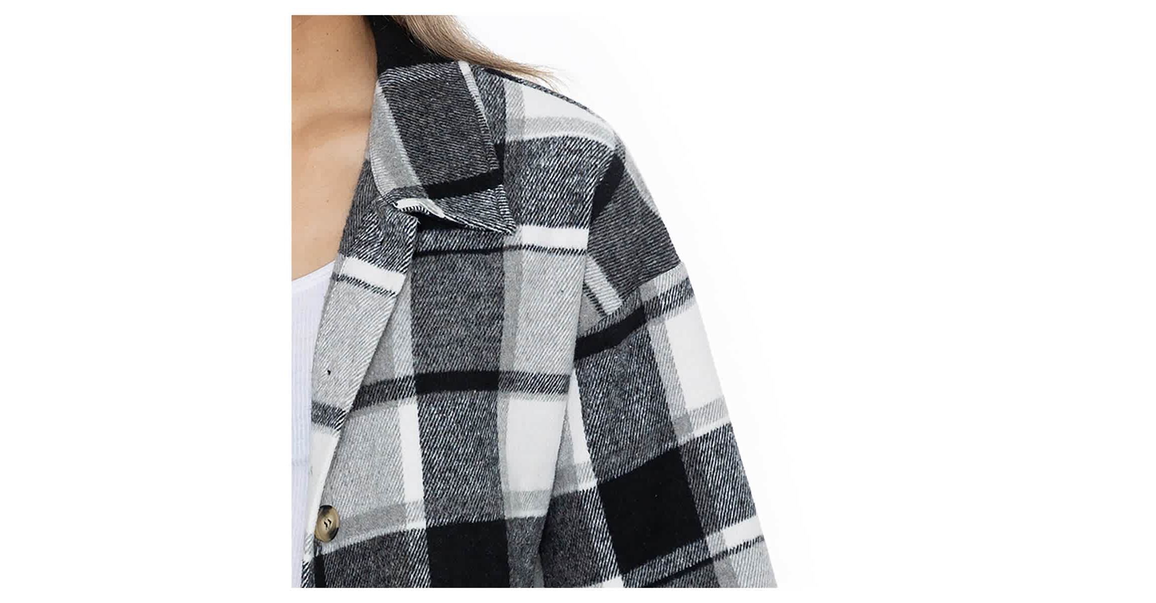 Alabama Crimson Tide NCAA Grey Alabama Tide Long Sleeve Brushed Plaid Button-Up Overshirt Jacket