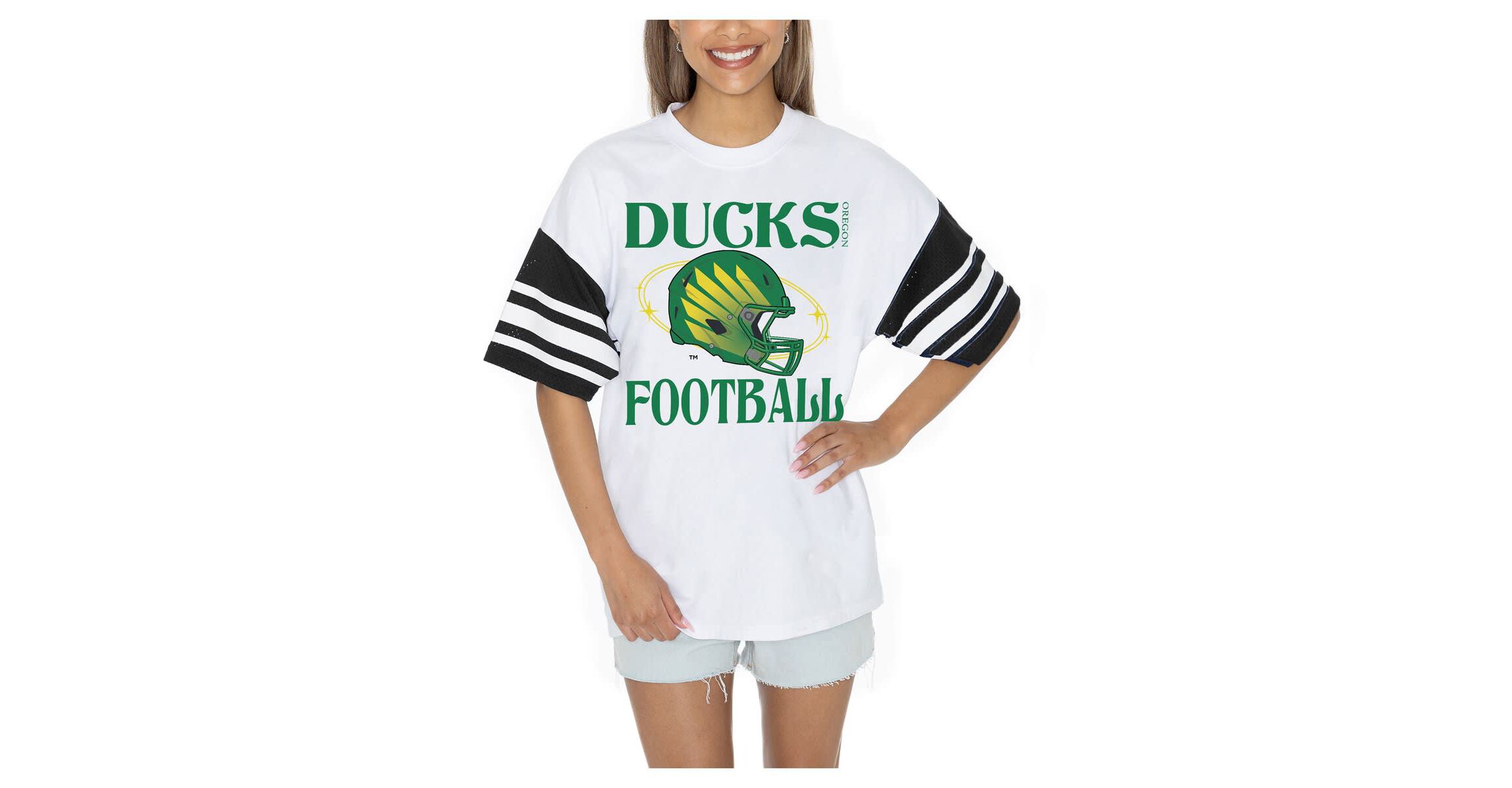 NCAA Oregon Ducks Starting Lineup Contrast Sporty Oversized T-Shirt