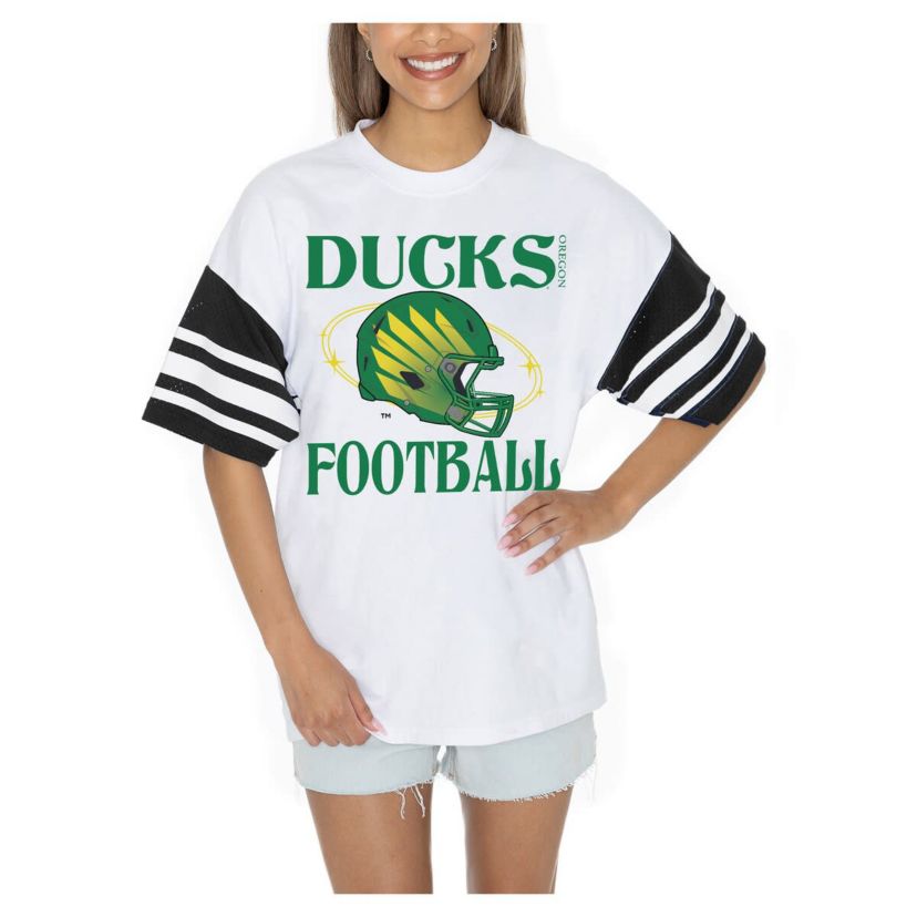 NCAA Oregon Ducks Starting Lineup Contrast Sporty Oversized T-Shirt