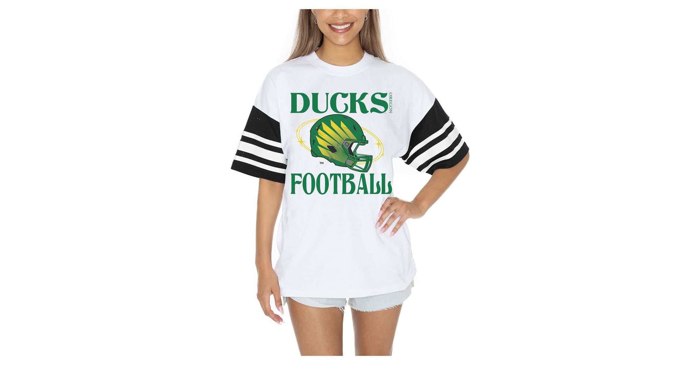 NCAA Oregon Ducks Starting Lineup Contrast Sporty Oversized T-Shirt