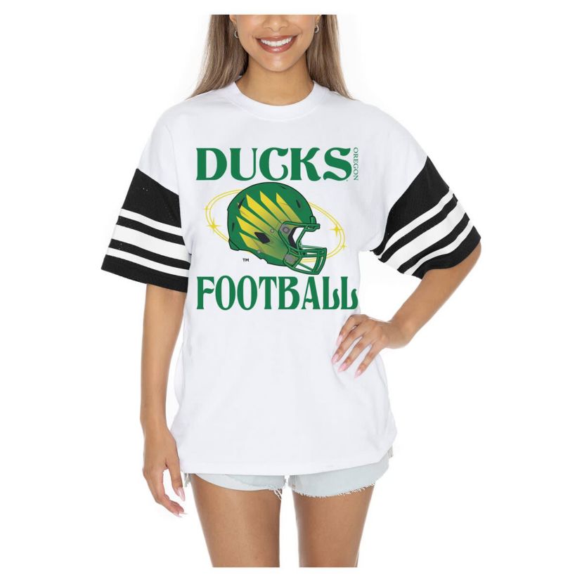 NCAA Oregon Ducks Starting Lineup Contrast Sporty Oversized T-Shirt