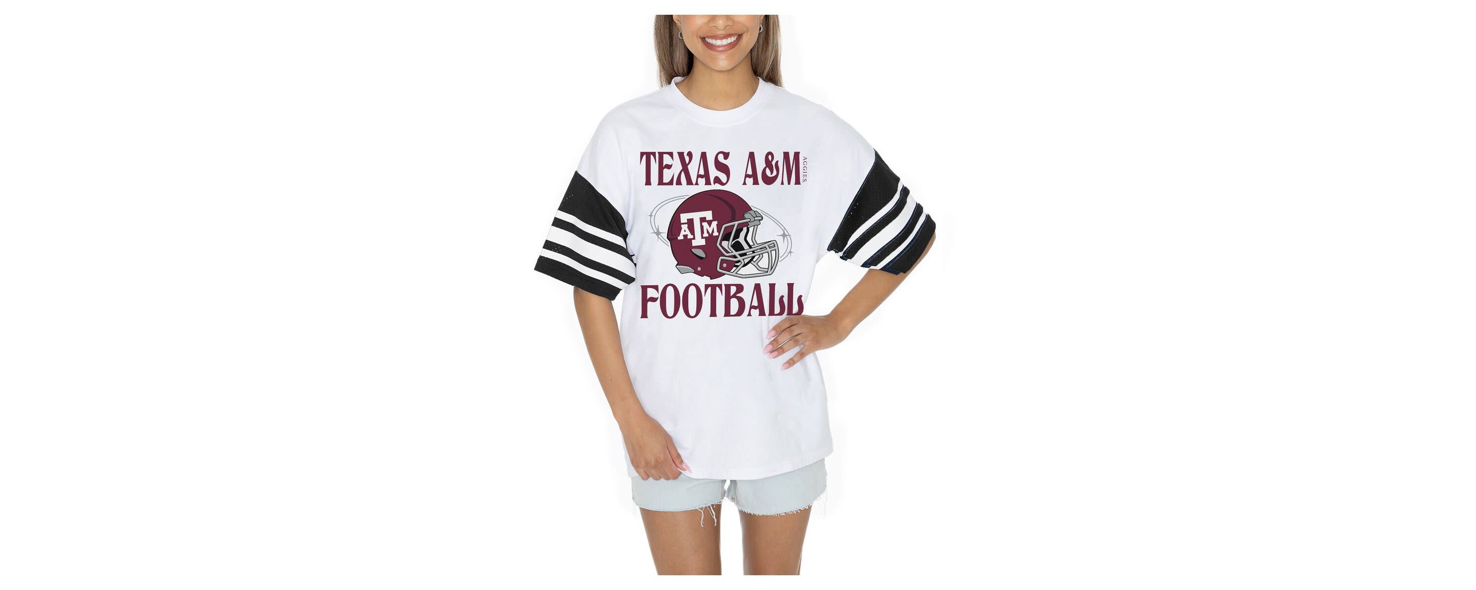 NCAA Texas A&M Aggies Starting Lineup Contrast Sporty Oversized T-Shirt