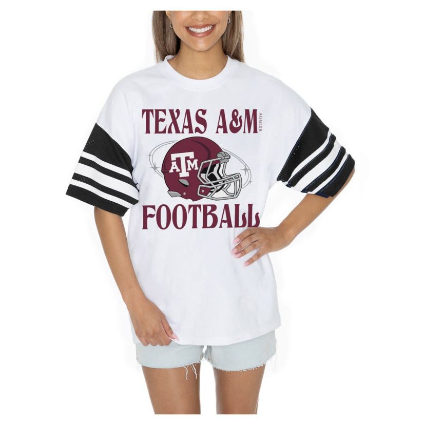 NCAA Texas A&M Aggies Starting Lineup Contrast Sporty Oversized T-Shirt