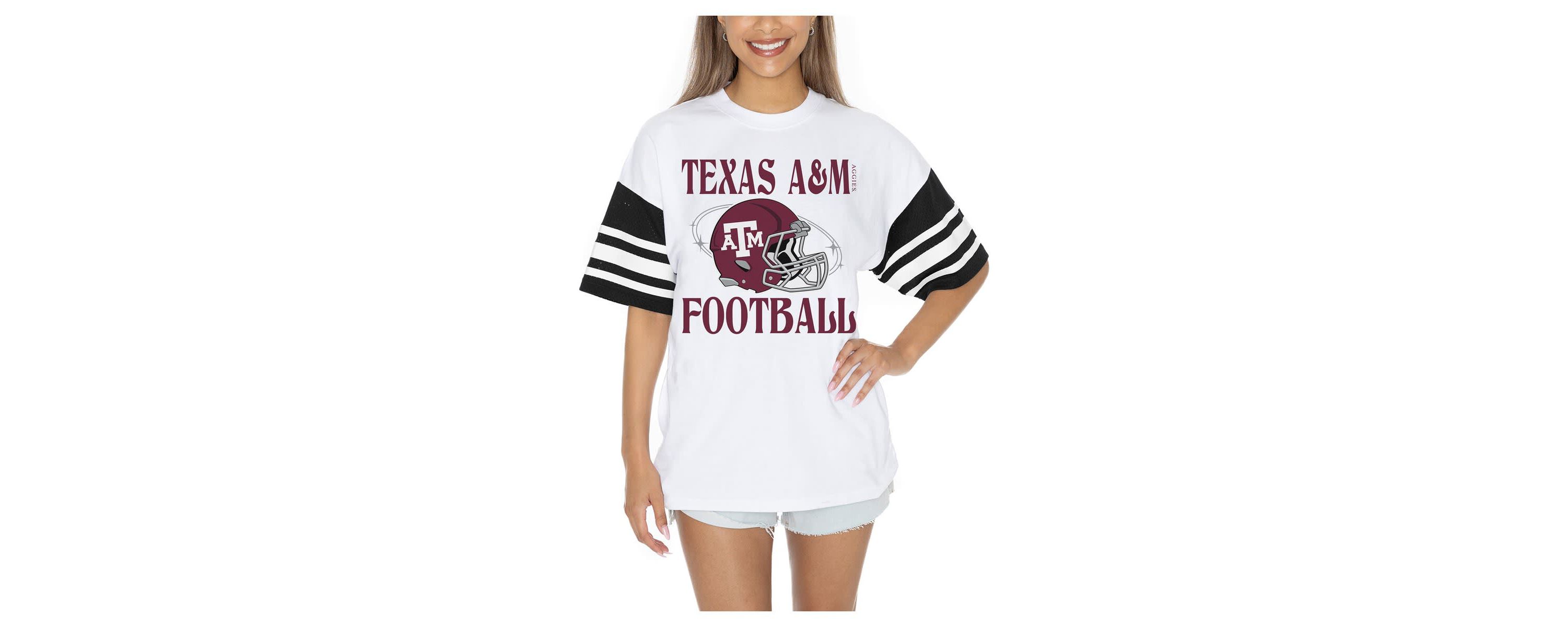 NCAA Texas A&M Aggies Starting Lineup Contrast Sporty Oversized T-Shirt