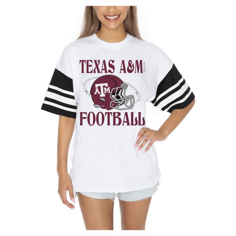 NCAA Texas A&M Aggies Starting Lineup Contrast Sporty Oversized T-Shirt