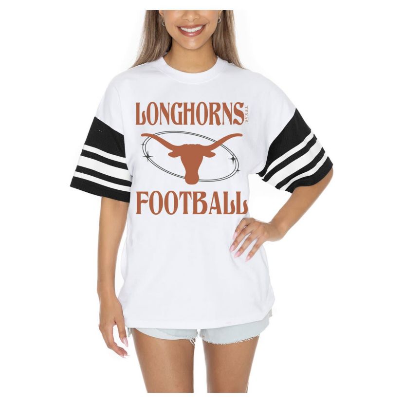 NCAA Texas Longhorns Starting Lineup Contrast Sporty Oversized T-Shirt