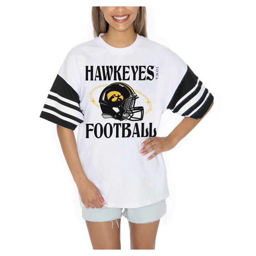 NCAA Iowa Hawkeyes Starting Lineup Contrast Sporty Oversized T-Shirt