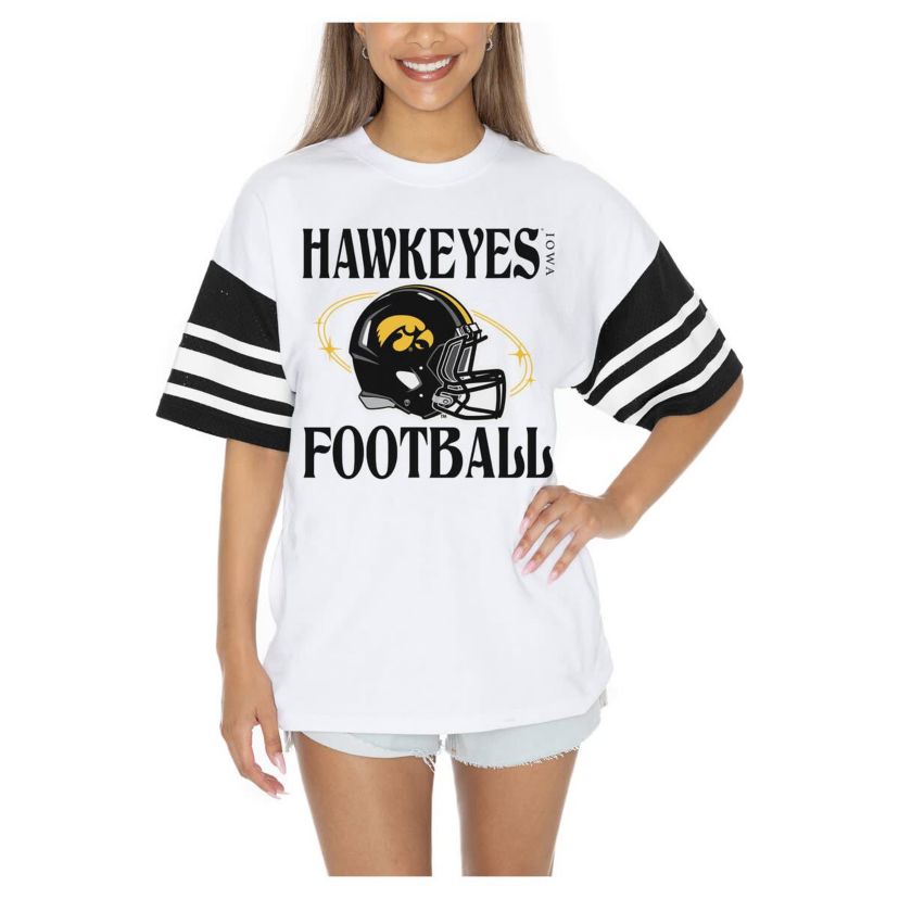 NCAA Iowa Hawkeyes Starting Lineup Contrast Sporty Oversized T-Shirt