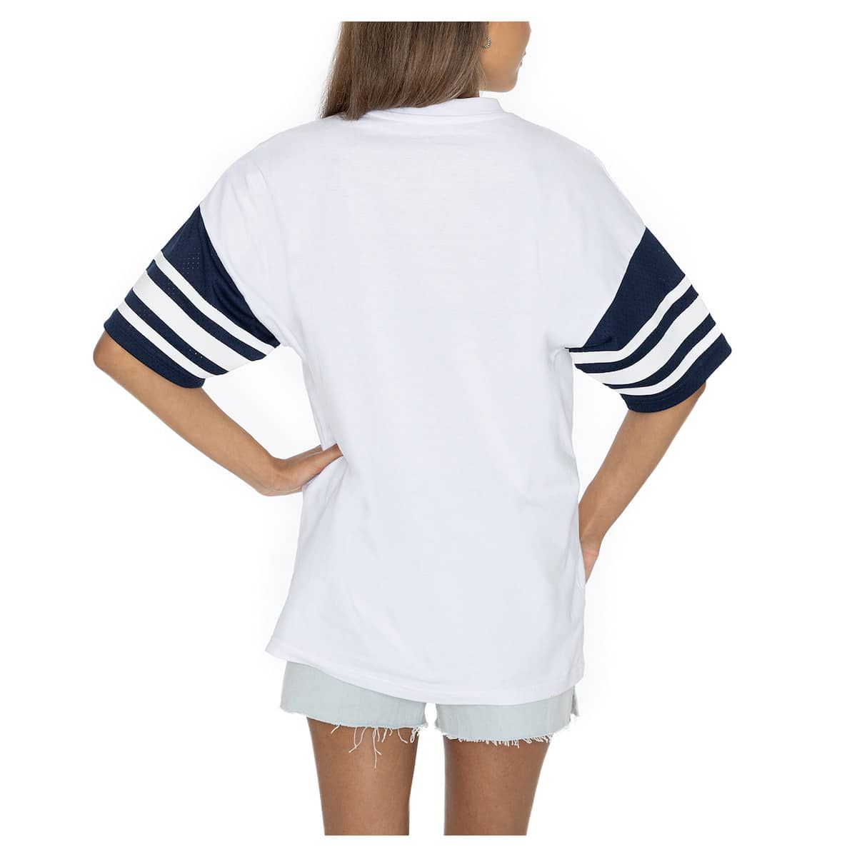 NCAA Jackson State Tigers Starting Lineup Contrast Sporty Oversized T-Shirt