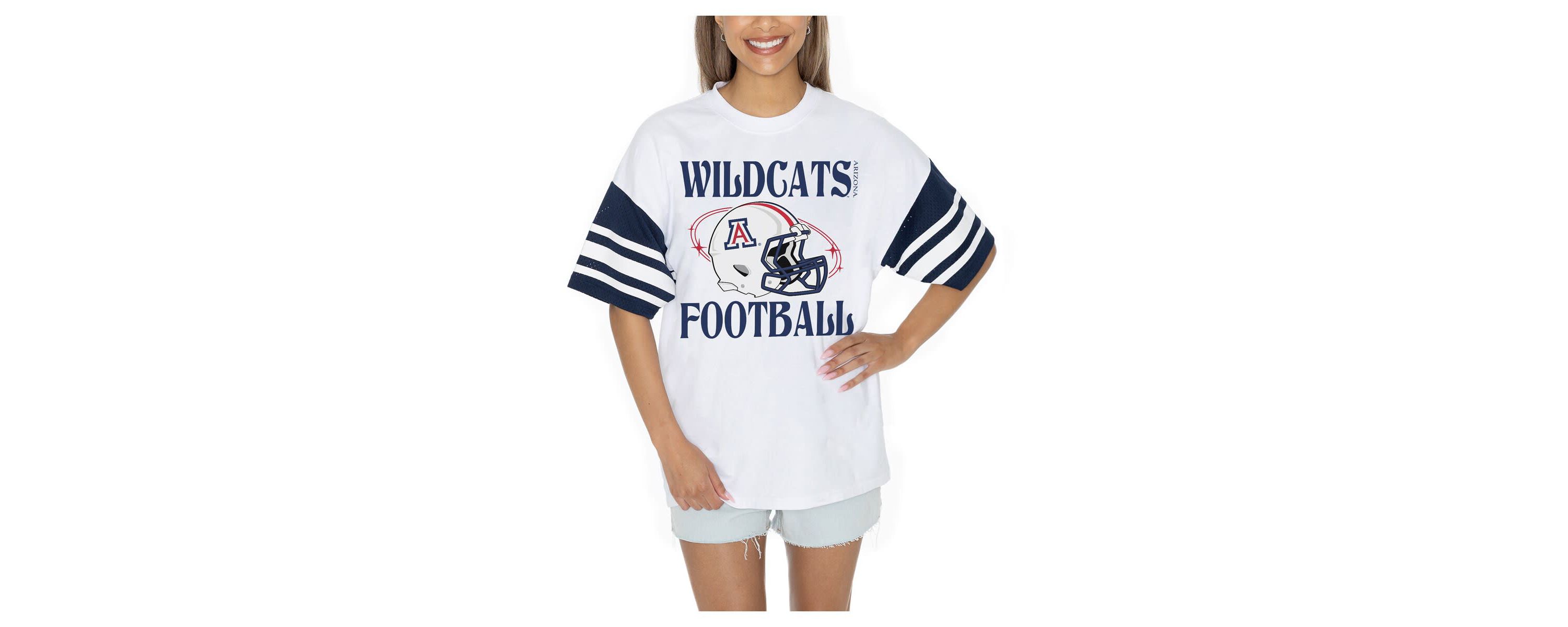NCAA Arizona Wildcats Starting Lineup Contrast Sporty Oversized T-Shirt