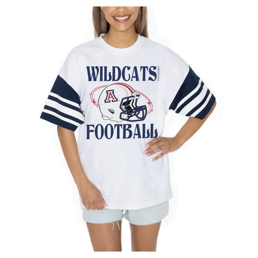NCAA Arizona Wildcats Starting Lineup Contrast Sporty Oversized T-Shirt