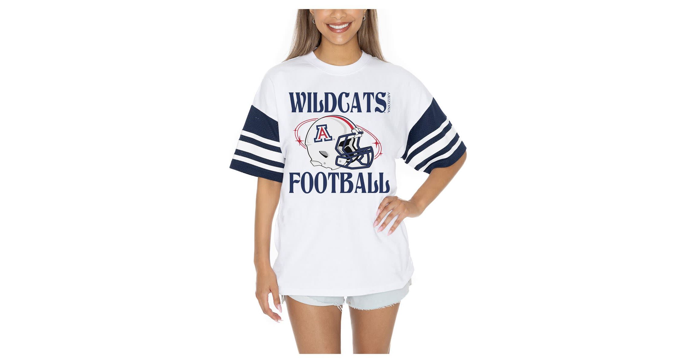 NCAA Arizona Wildcats Starting Lineup Contrast Sporty Oversized T-Shirt