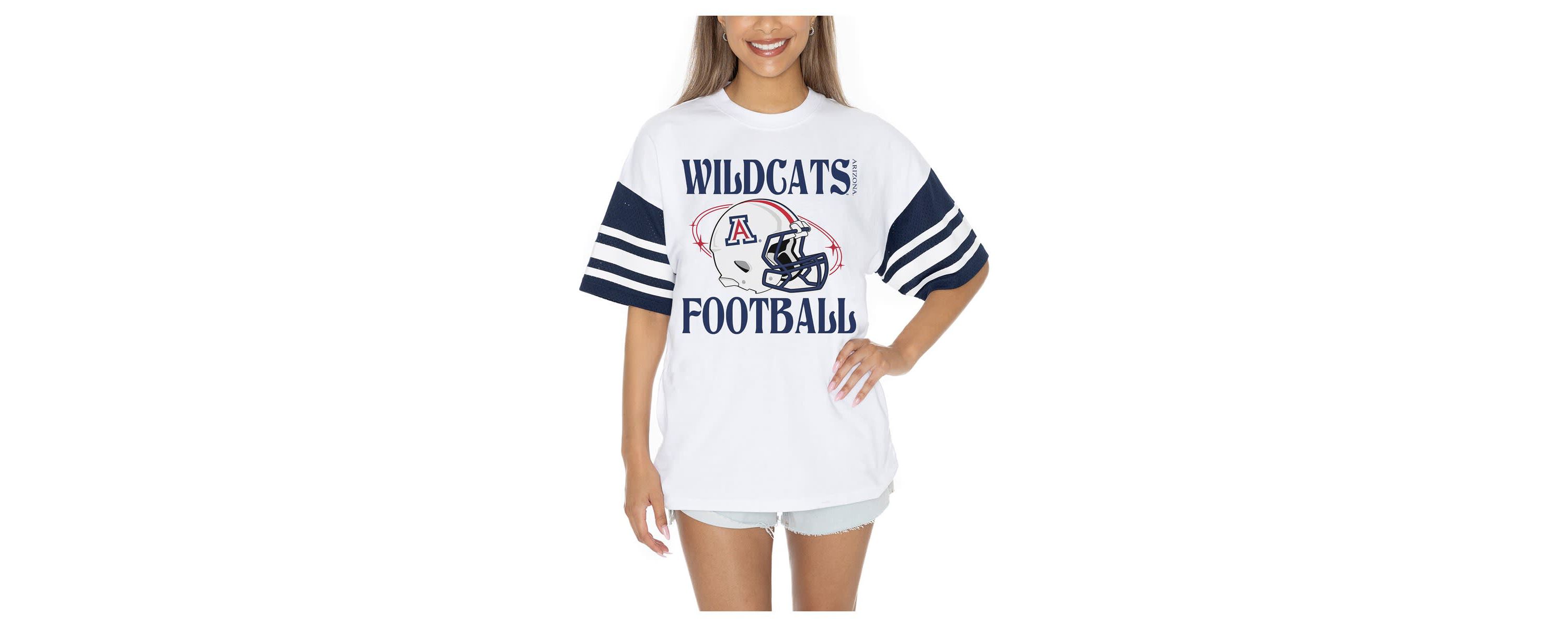 NCAA Arizona Wildcats Starting Lineup Contrast Sporty Oversized T-Shirt