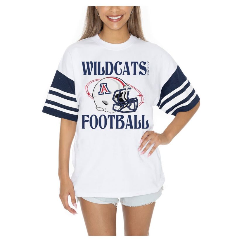 NCAA Arizona Wildcats Starting Lineup Contrast Sporty Oversized T-Shirt