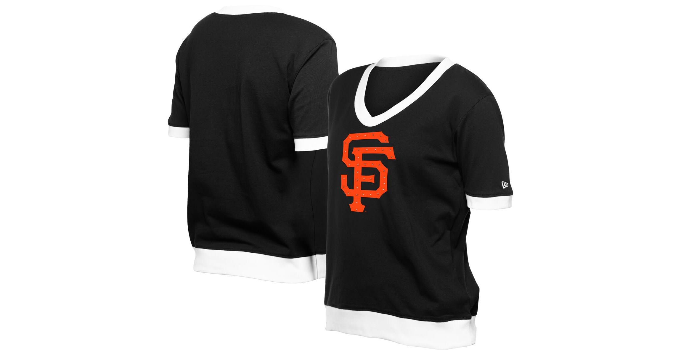 MLB San Francisco Giants Game Day Rhinestone V-Neck T-Shirt