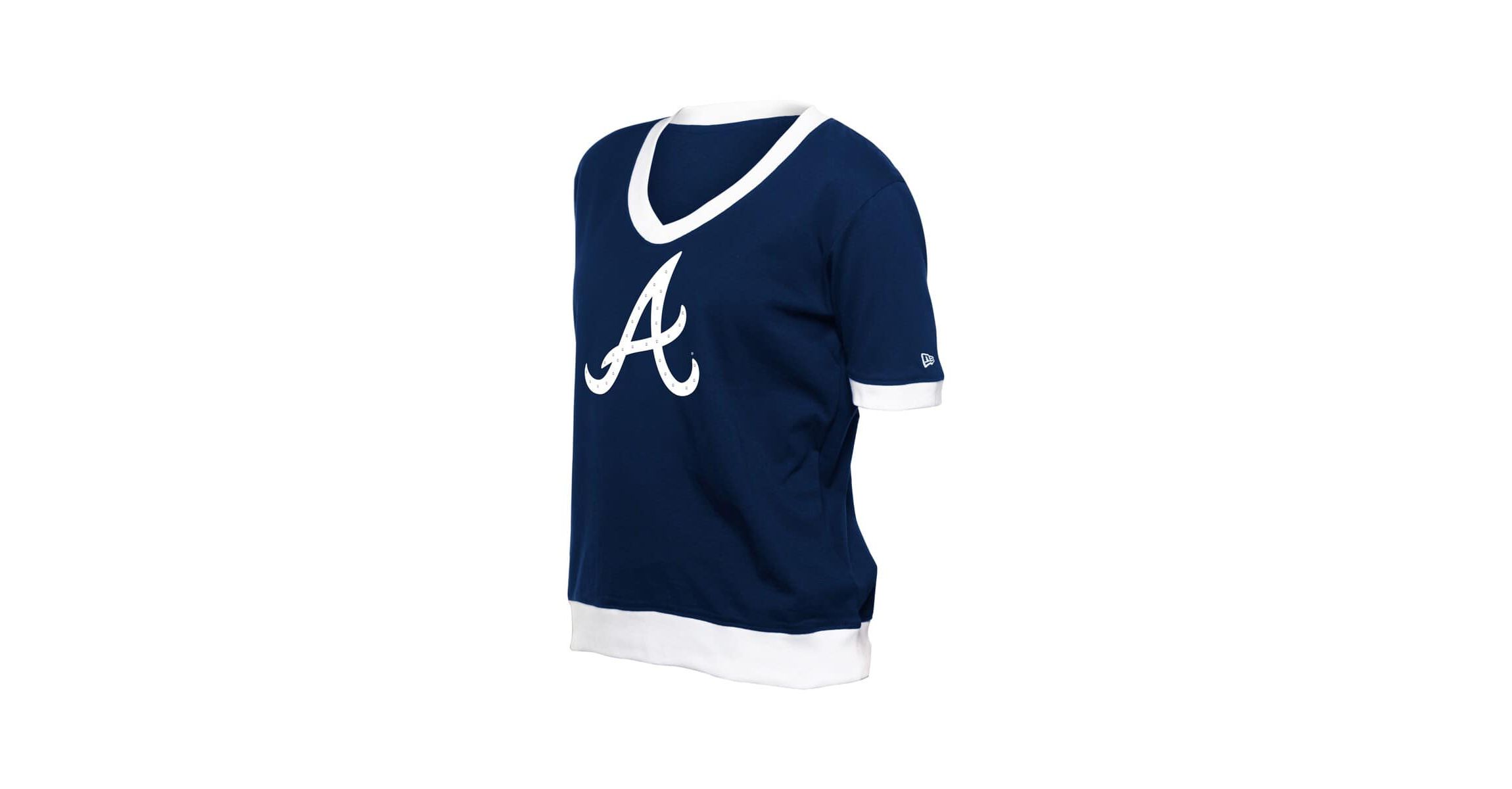 MLB Atlanta Braves Game Day Rhinestone V-Neck T-Shirt